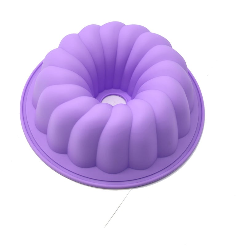 X-Haibei 8 Inch Fancy Round Donut Gelatin Jello Cake Chocolate Baking Silicone Mold - Image 1
